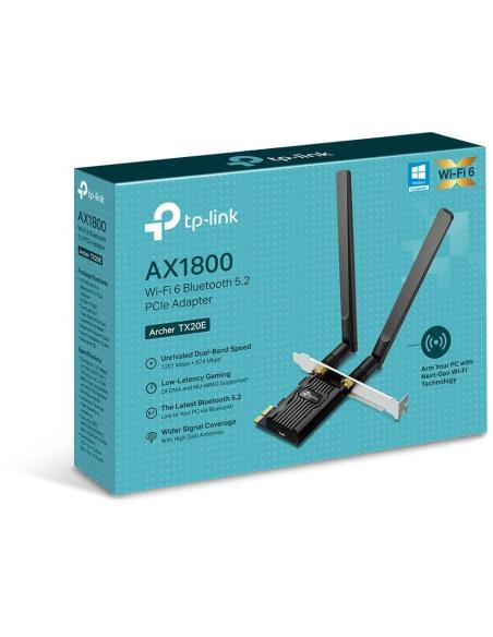 TP-Link Archer TX20E Adaptador PCIe Wi-Fi 6 Bluetooth 5.2 Doble Banda Negro