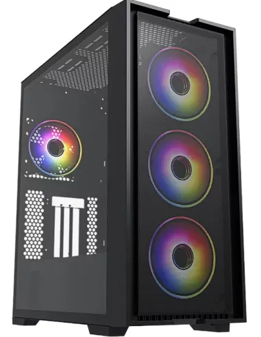 Hiditec H2 AIR ARGB Torre con Cristal Templado Negra