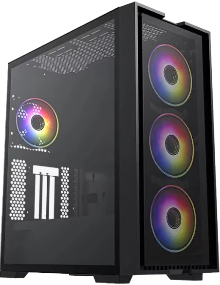 Hiditec H2 AIR ARGB Torre con Cristal Templado Negra