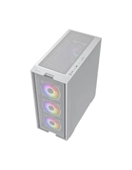 Hiditec H2 AIR ARGB Torre con Cristal Templado Blanco