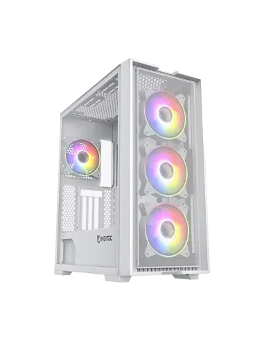 Hiditec H2 AIR ARGB Torre con Cristal Templado Blanco