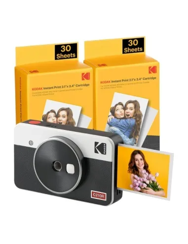 Kodak MINI SHOT 2 Retro Cámara con Impresora Portátil Blanca