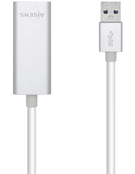 Aisens A106-0504 Adaptador USB-A a RJ-45 Ethernet Rápido Gigabit 15 cm Blanco