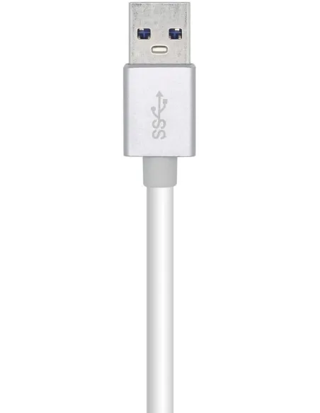 Aisens A106-0504 Adaptador USB-A a RJ-45 Ethernet Rápido Gigabit 15 cm Blanco