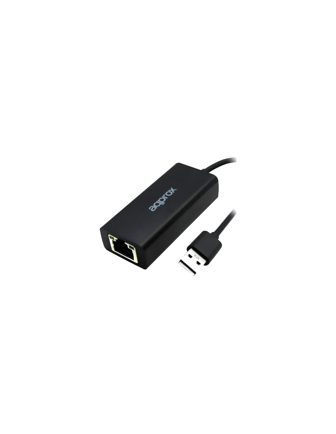 Approx APPC07GV3 Adaptador USB-A a RJ45 Ethernet 19cm Negro