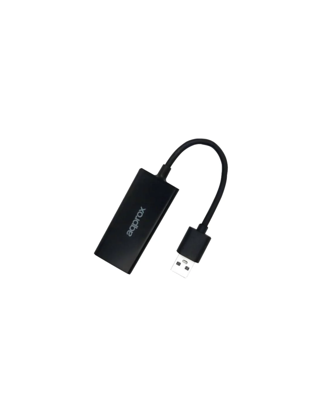 Approx APPC07GV3 Adaptador USB-A a RJ45 Ethernet 19cm Negro