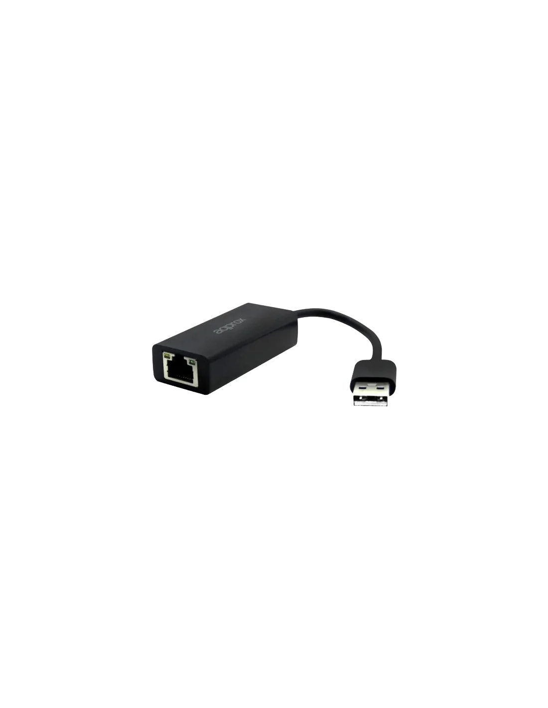 Approx APPC07GV3 Adaptador USB-A a RJ45 Ethernet 19cm Negro