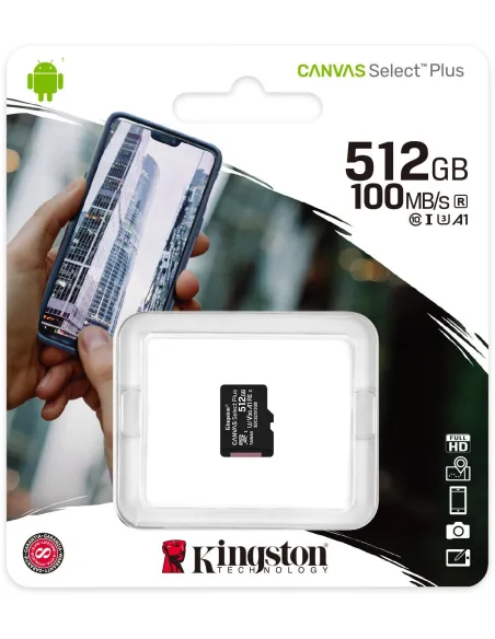 Kingston Canvas Select Plus 512GB MicroSDXC UHS-I U3 V30 Clase 10