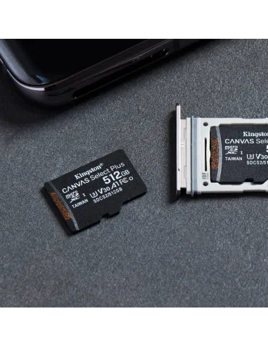 Kingston Canvas Select Plus 512GB MicroSDXC UHS-I U3 V30 Clase 10