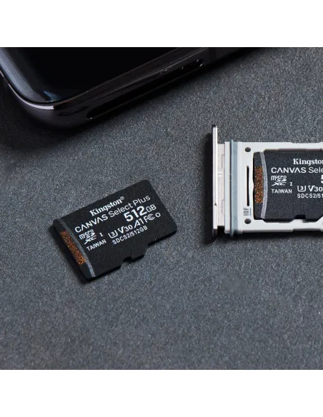 Kingston Canvas Select Plus 512GB MicroSDXC UHS-I U3 V30 Clase 10