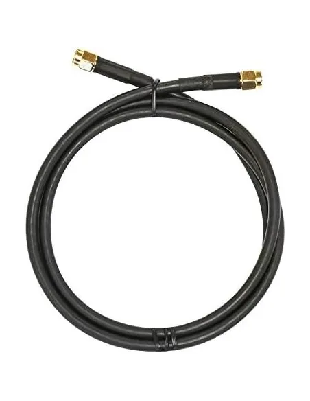 Mikrotik SMASMA Cable SMA de 1M Macho/Macho Negro
