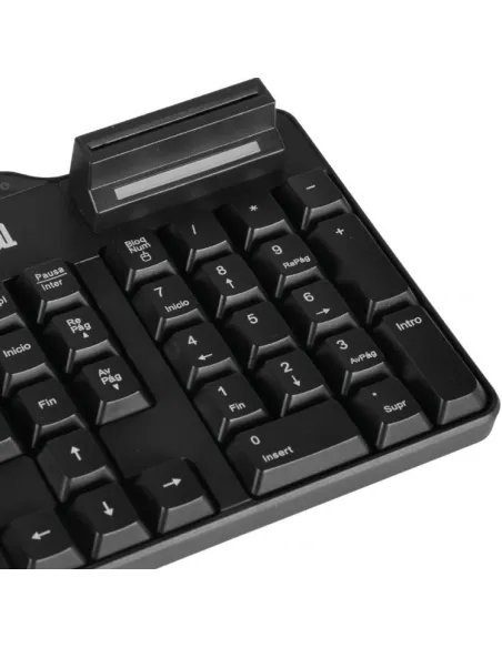 iggual IGG319000 Teclado con Lector de DNIe Negro