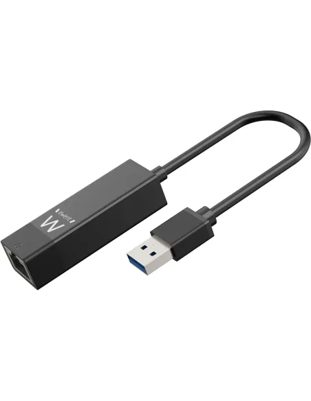 Ewent EW1017 Adaptador USB-C a RJ-45 Ethernet Rápido Negro