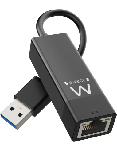 Ewent EW1017 Adaptador USB-C a RJ-45 Ethernet Rápido Negro