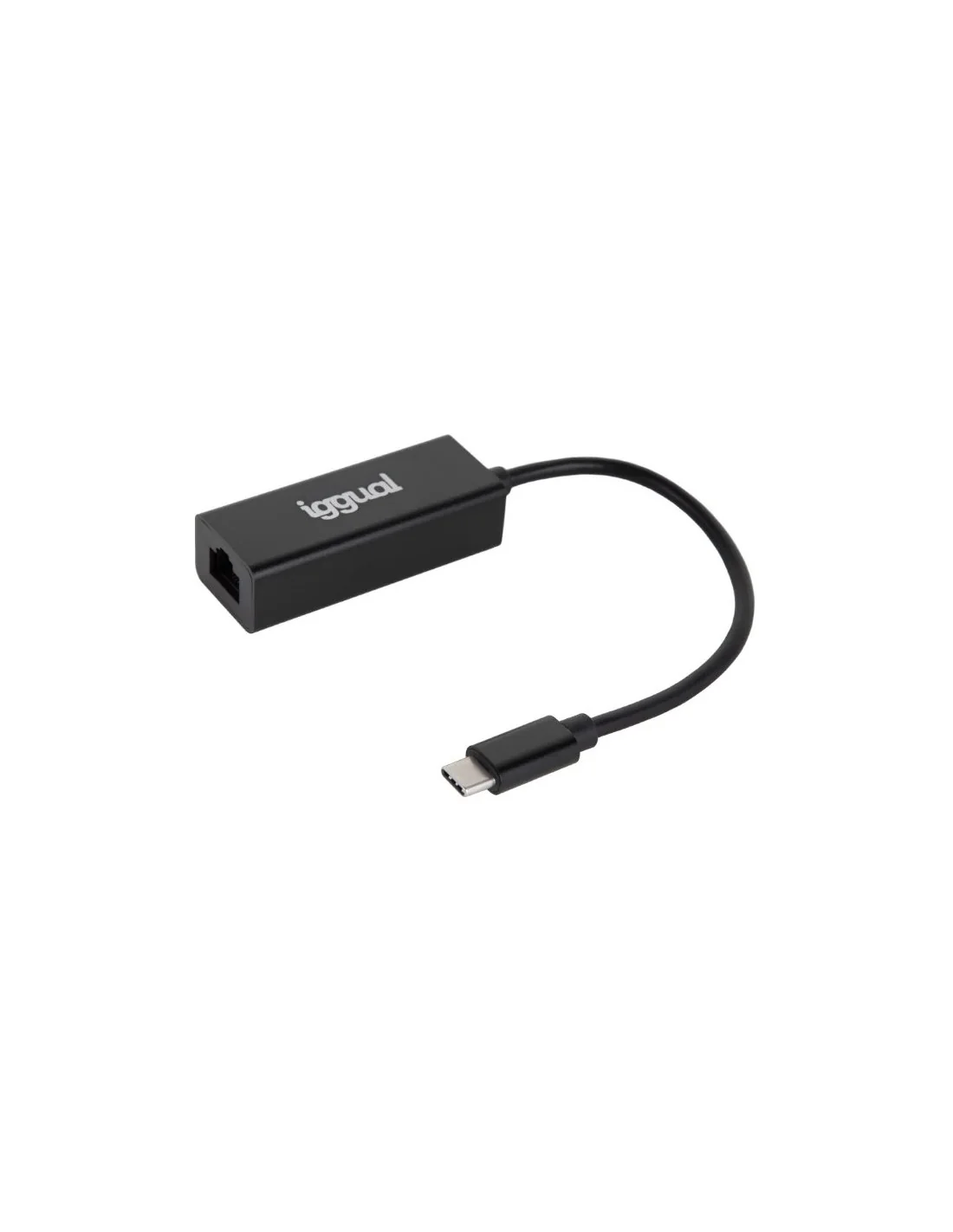 Iggual IGG317693 Adaptador USB-C a RJ-45 Ethernet Gigabit Negro