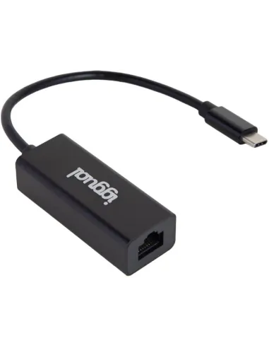 Iggual IGG317693 Adaptador USB-C a RJ-45 Ethernet Gigabit Negro