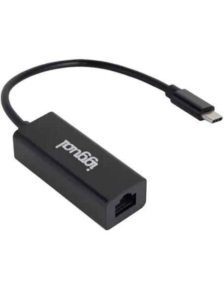 Iggual IGG317693 Adaptador USB-C a RJ-45 Ethernet Gigabit Negro