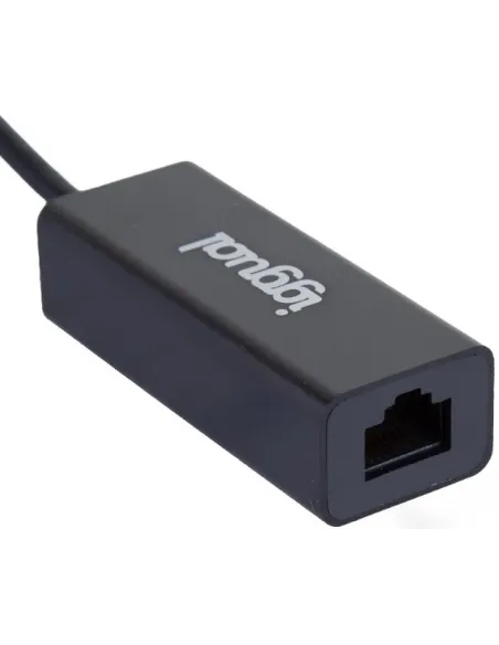 Iggual IGG317693 Adaptador USB-C a RJ-45 Ethernet Gigabit Negro