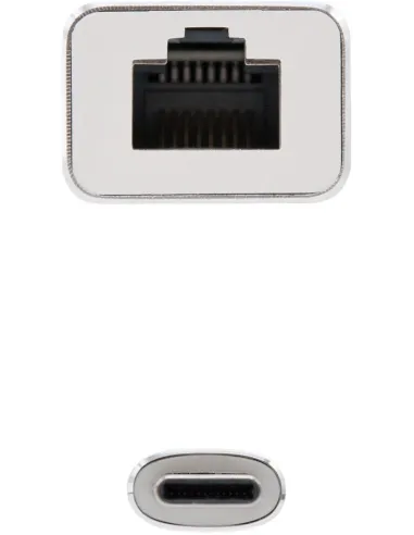 Nanocable 10.03.0402 Adaptador USB-C a RJ-45 Ethernet Gigabit Blanco