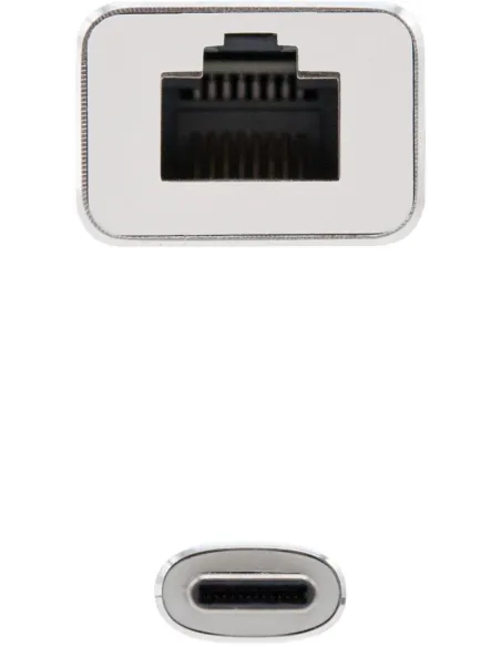 Nanocable 10.03.0402 Adaptador USB-C a RJ-45 Ethernet Gigabit Blanco