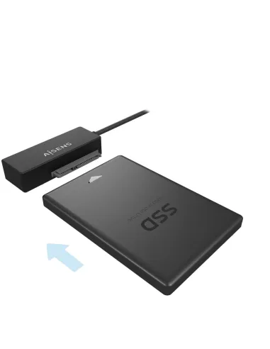 Aisens ASE-35A01B Adaptador Discos Duros 2.5"3.5" SATA a USB-A Negro
