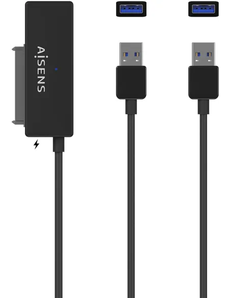 Aisens ASE-35A01B Adaptador Discos Duros 2.5"3.5" SATA a USB-A Negro