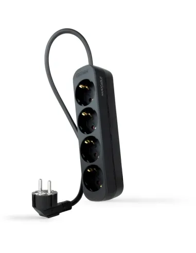 Nanocable Regleta de Enchufes con 4 Tomas Tipo F 1.4m Negro