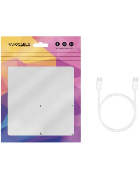 Nanocable 10.01.6002-CO Cable USB-C 2.0 2M Blanco