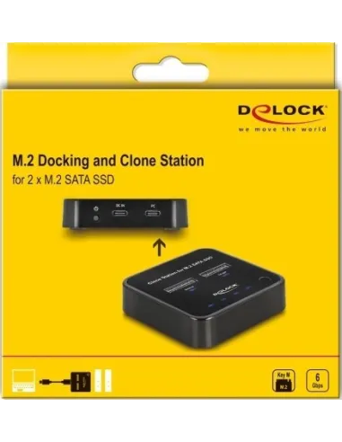 Delock 64178 Adaptador Discos Duros SATA a SSD/M.2 Negro