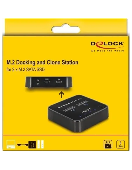 Delock 64178 Adaptador Discos Duros SATA a SSD/M.2 Negro