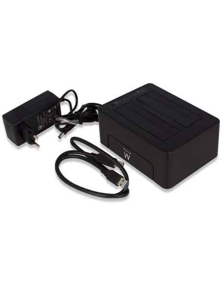 Ewent EW7014 Estación de Acoplamiento para Discos Duros Dual 2.5"-3.5" SSD Negro