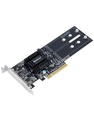 Synology M2D18 Adaptador Discos Duros PCIe/SATA a M.2 NVMe Negro
