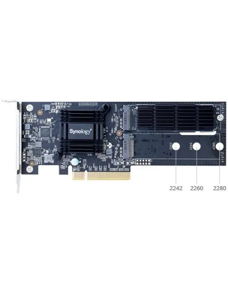 Synology M2D18 Adaptador Discos Duros PCIe/SATA a M.2 NVMe Negro