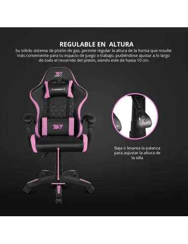 DRIFT DR35 Silla Gaming Negra/Rosa Fucsia