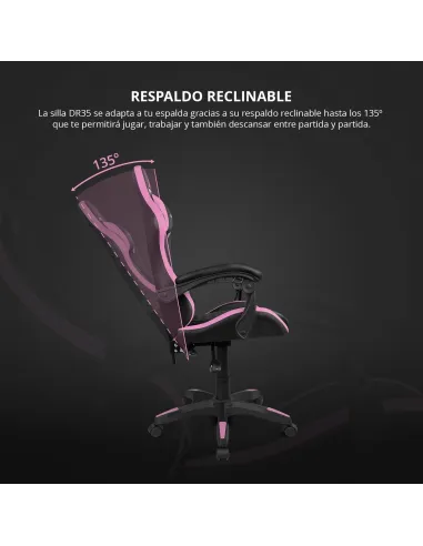 DRIFT DR35 Silla Gaming Negra/Rosa Fucsia
