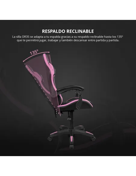 DRIFT DR35 Silla Gaming Negra/Rosa Fucsia