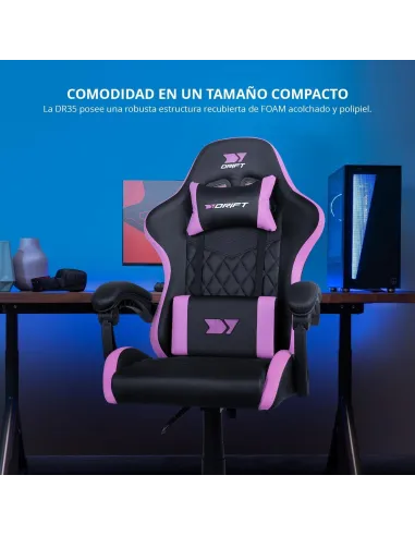 DRIFT DR35 Silla Gaming Negra/Rosa Fucsia