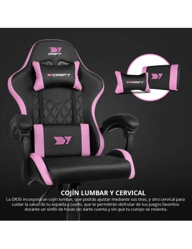 DRIFT DR35 Silla Gaming Negra/Rosa Fucsia