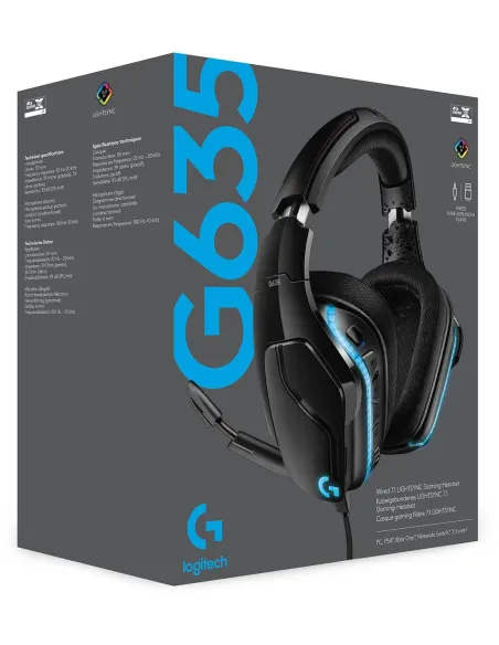 Logitech G635 Auriculares con Micrófono Gaming LightSync 7.1