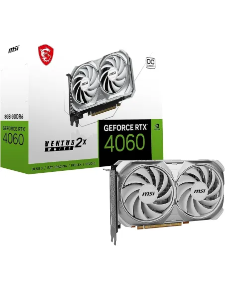 MSI GeForce RTX 4060 VENTUS 2X WHITE OC 8GB GDDR6 DLSS3
