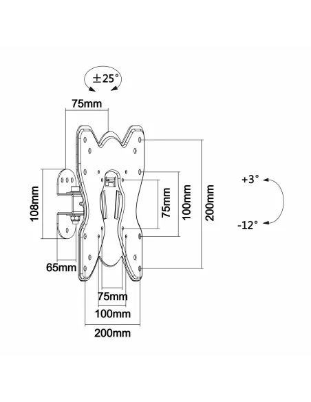 Aisens WT42TS-005 Soporte de Pared para Monitor/TV 23"-42" Máx. 25KG
