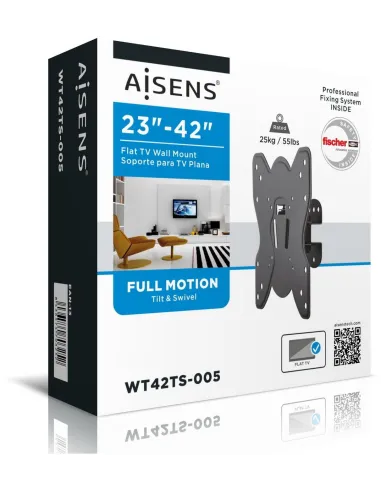 Aisens WT42TS-005 Soporte de Pared para Monitor/TV 23"-42" Máx. 25KG