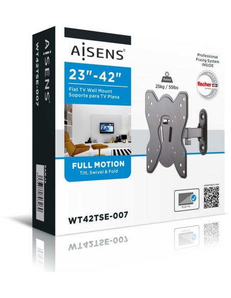 Aisens WT42TSE-007 Soporte de Pared para Monitor/TV 23"-42" Máx. 25 KG