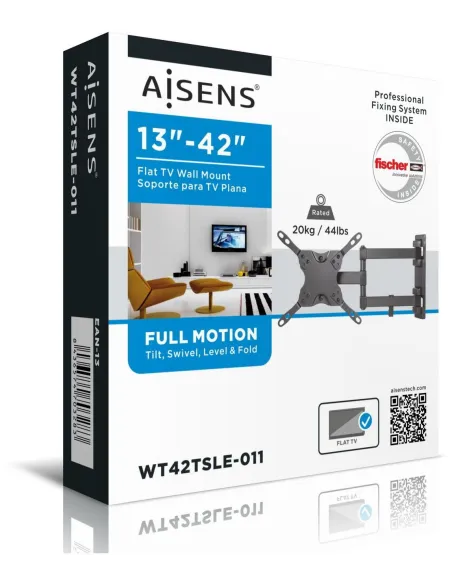 Aisens WT42TSLE-011 Soporte de Pared para Monitor/TV 13"-42" Máx. 20 KG
