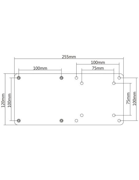 Aisens MPC01-055 Soporte VESA para Mini PC 75x75/100x100 Negro