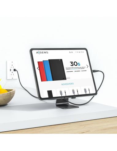 Aisens MS1PM-084 Soporte para Tablet/Smartphone hasta 8" Negro