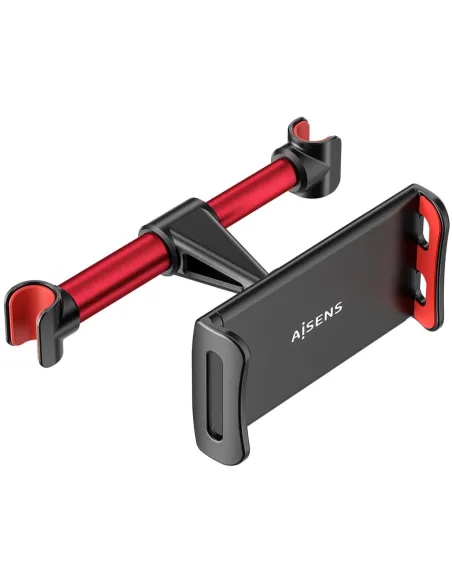 Aisens MSC1P-107 Soporte de Coche Ajustable para Teléfono/Tablet Negro/Rojo