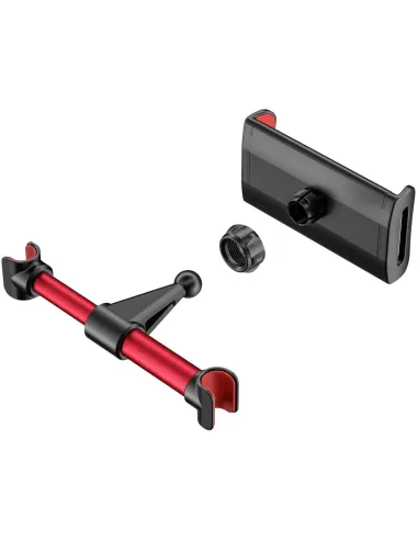 Aisens MSC1P-107 Soporte de Coche Ajustable para Teléfono/Tablet Negro/Rojo