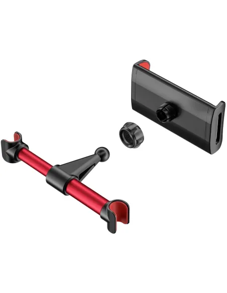 Aisens MSC1P-107 Soporte de Coche Ajustable para Teléfono/Tablet Negro/Rojo
