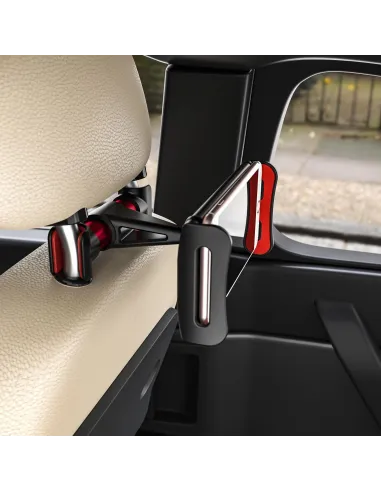 Aisens MSC1P-107 Soporte de Coche Ajustable para Teléfono/Tablet Negro/Rojo